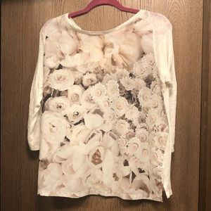 Zara Cream Floral Sweater